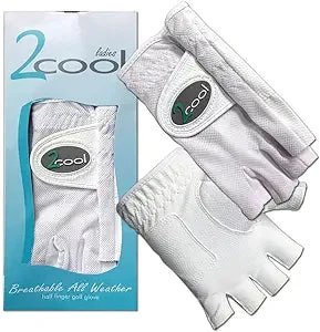 2cool Ladies Breathable All Weather Half Finger Womans Gloves 2024