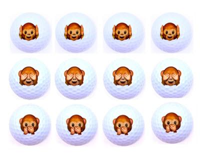 3 Funny Monkeys Golf Balls - Image 2