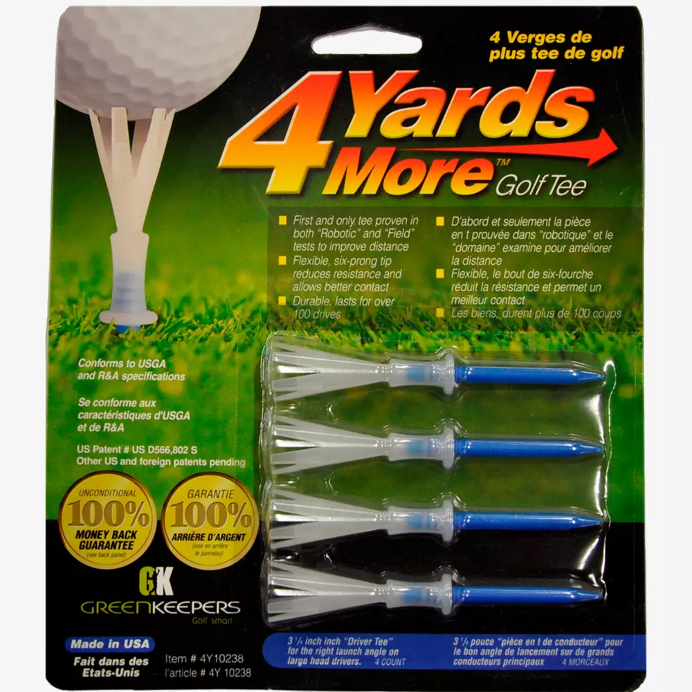 4 Yards More 3 1/4 " - 4 Count Blue Tees