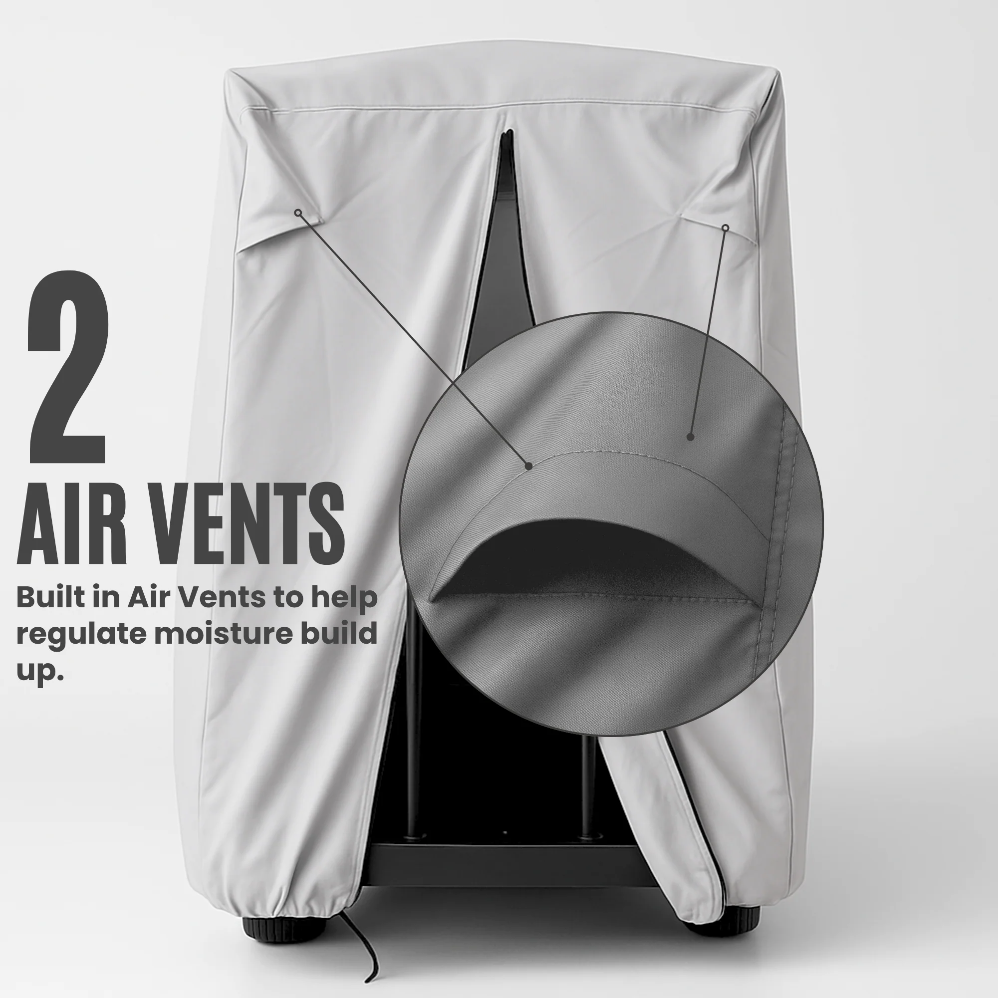 6 Passenger Golf Cart Storage Cover Grey - Image 7