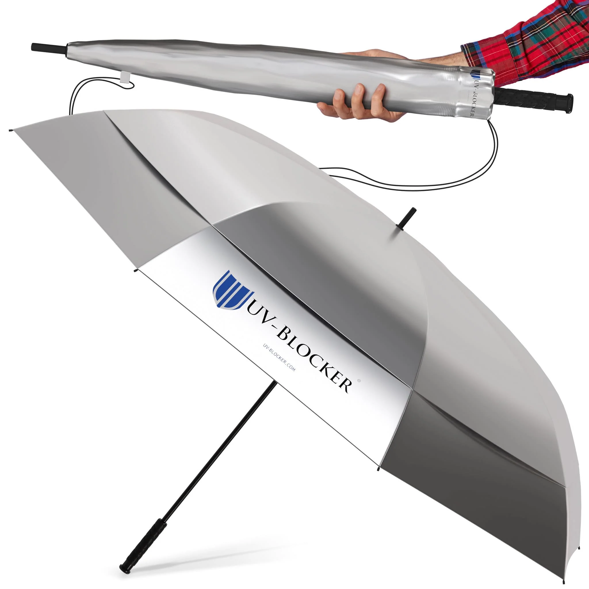 68 Inch Golf UV Umbrella - Image 6