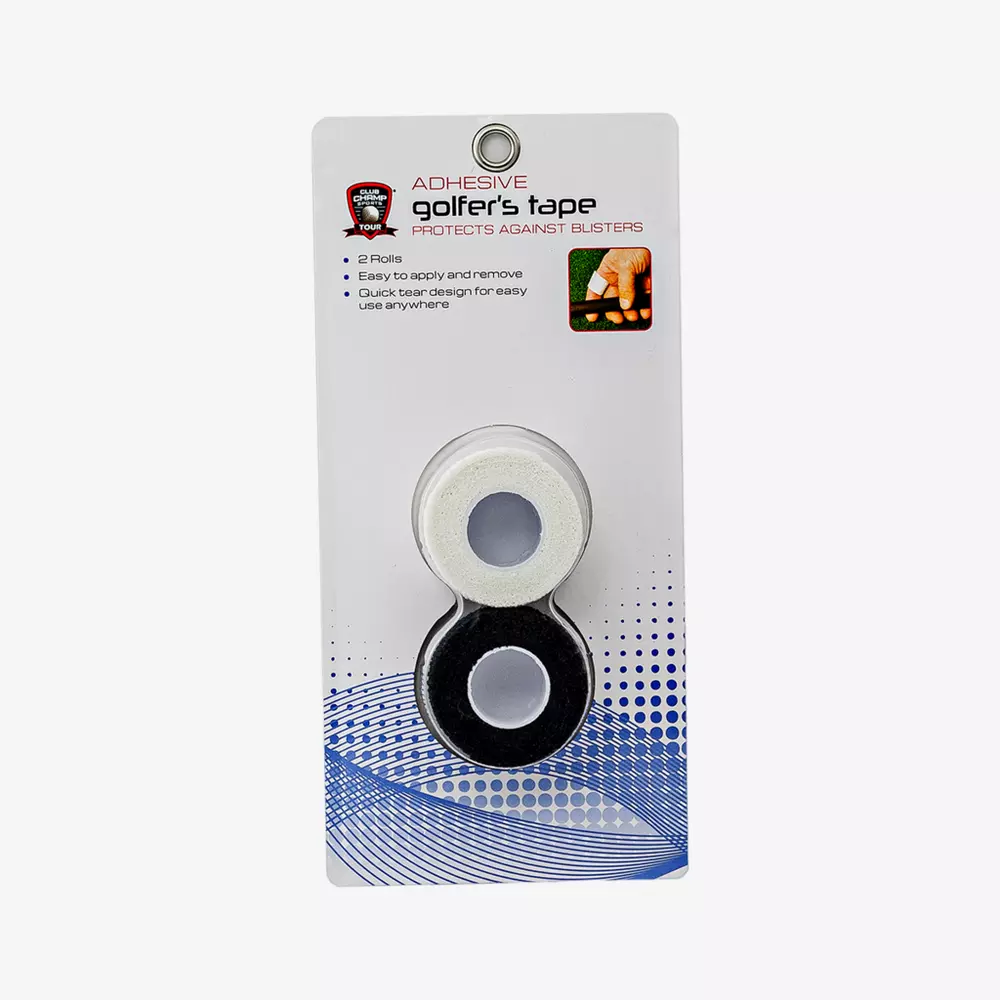 Adhesive Golfer's Tape -  2 Pack: 1 Black & 1 White Roll