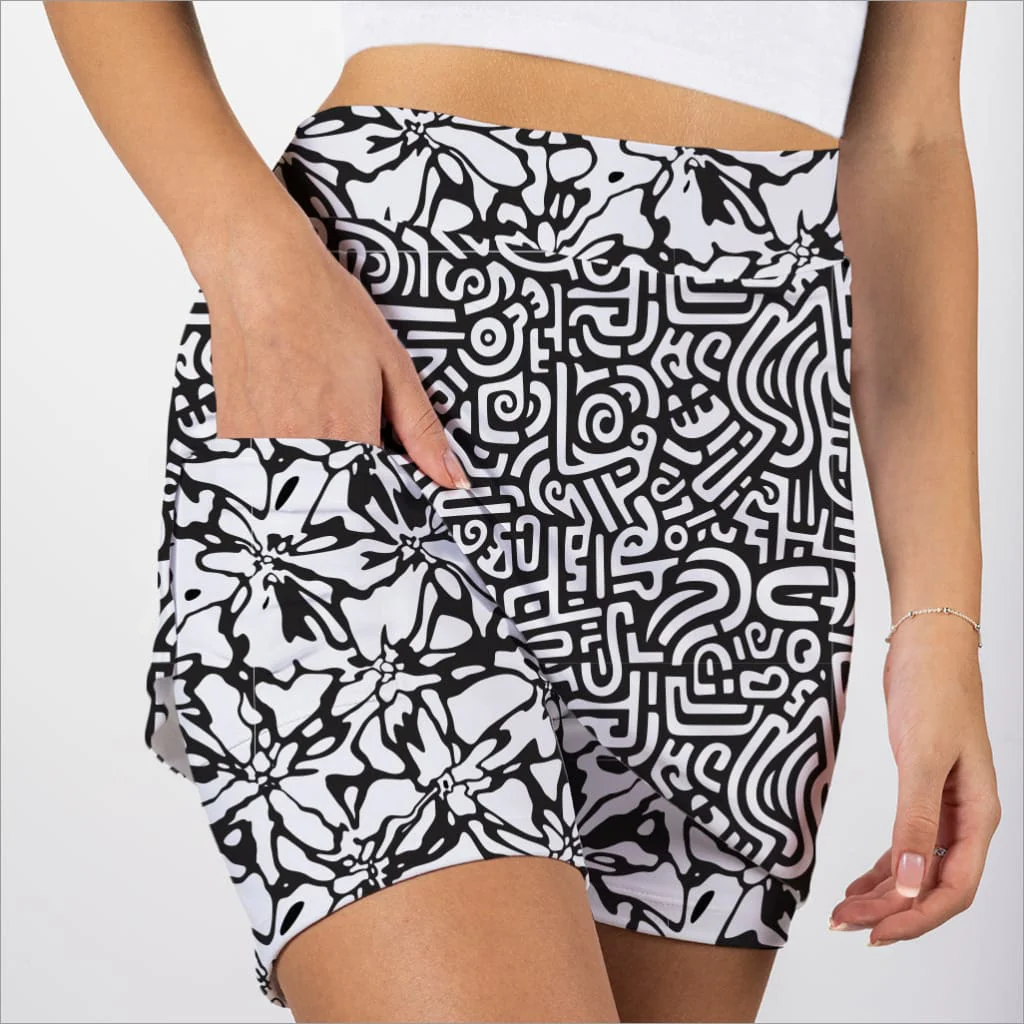 AMAZED BLACK & WHITE SKORT - Image 2
