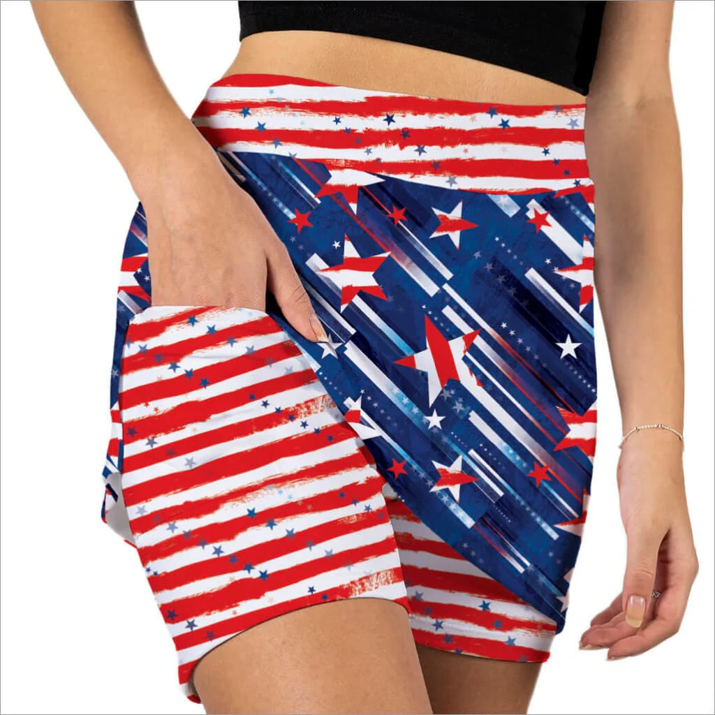 AMERICA PRINT SKORT - Image 3