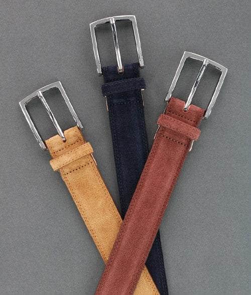 Armando Italian Suede 35mm Feathered Edge Belt - Image 12