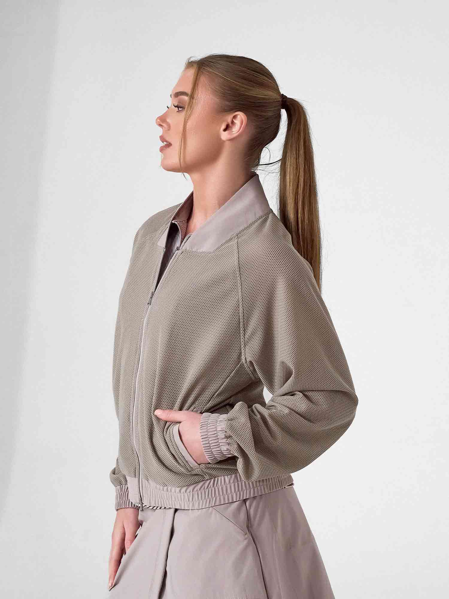 BAILA Mesh Athletic Jacket | Two-Way Zip Performance Bomber | First Position Collection - Image 2