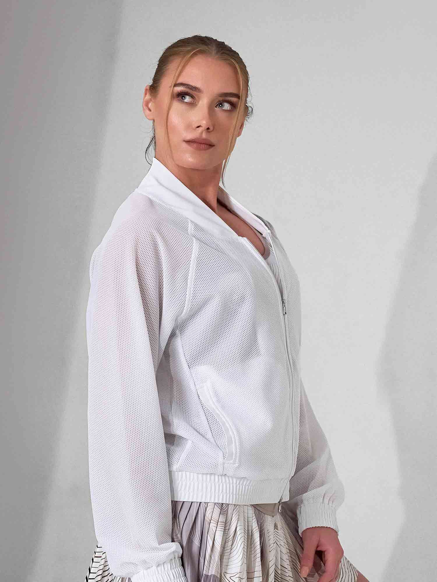 BAILA Mesh Athletic Jacket | Two-Way Zip Performance Bomber | First Position Collection - Image 2