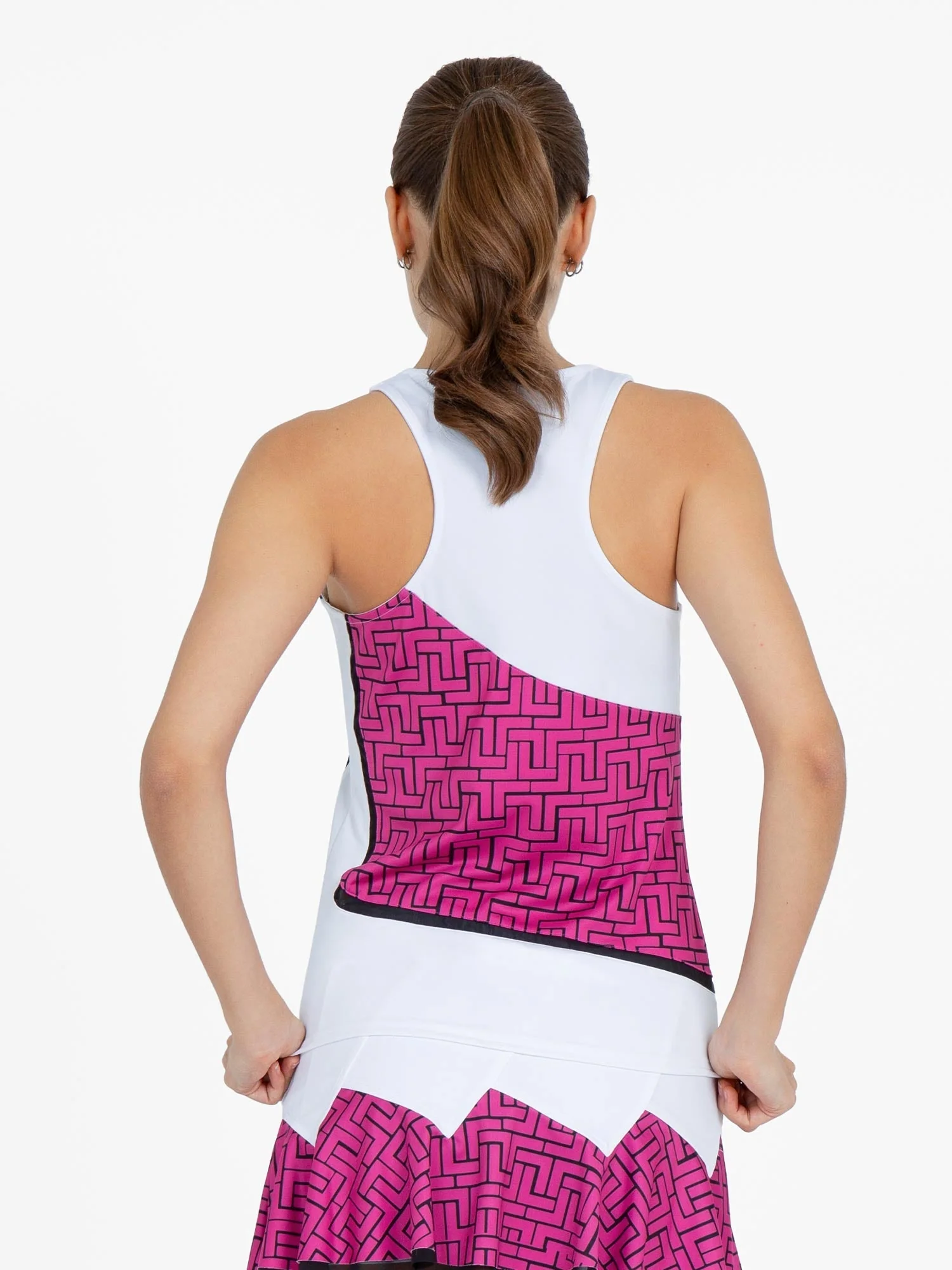 Baseline Tank - White/Pink Tessel - Image 4