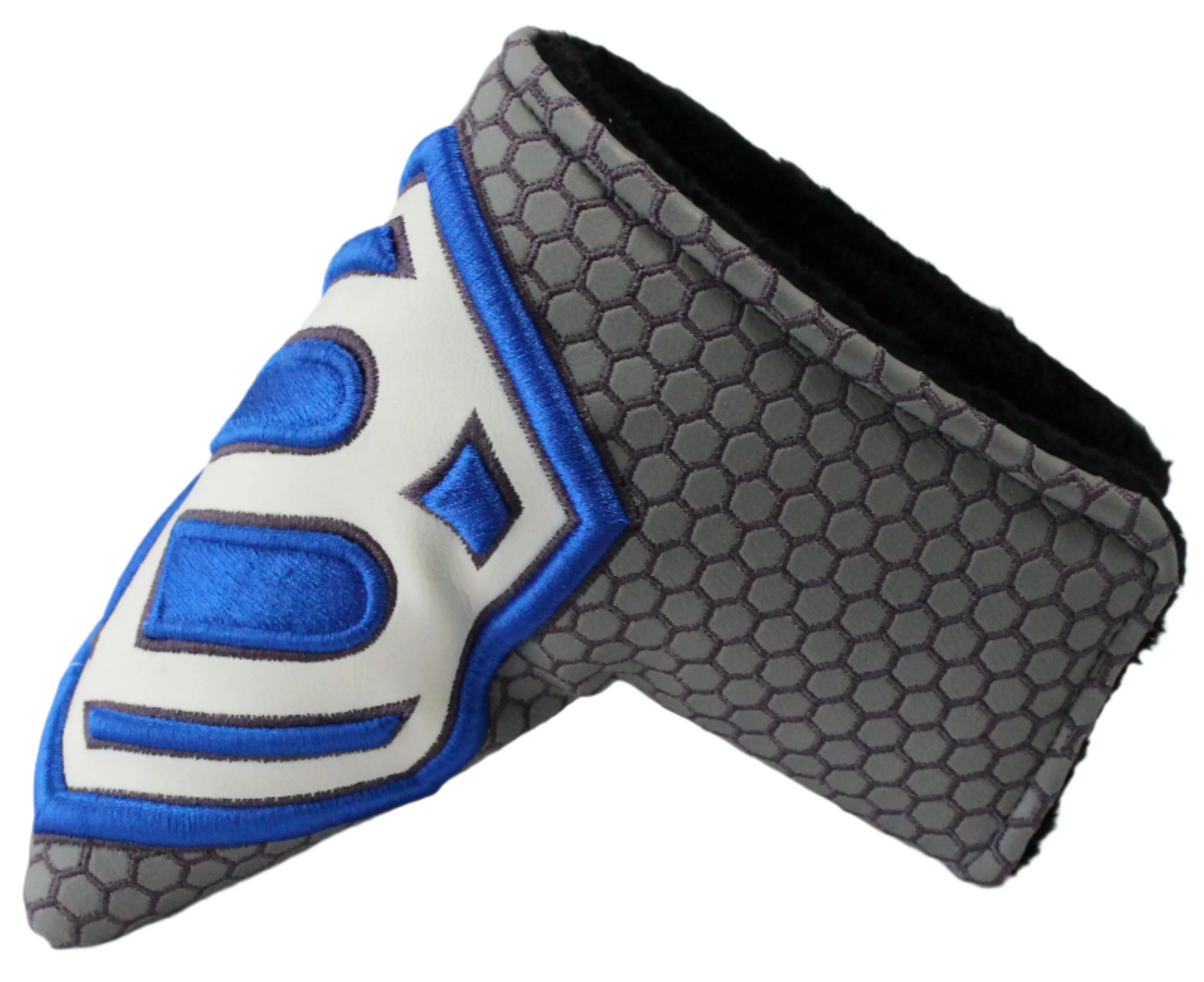 Bettinardi - 2022 Jumbo Hex B Specialty Run Blade Putter Headcover Grey/Blue/White - Image 2