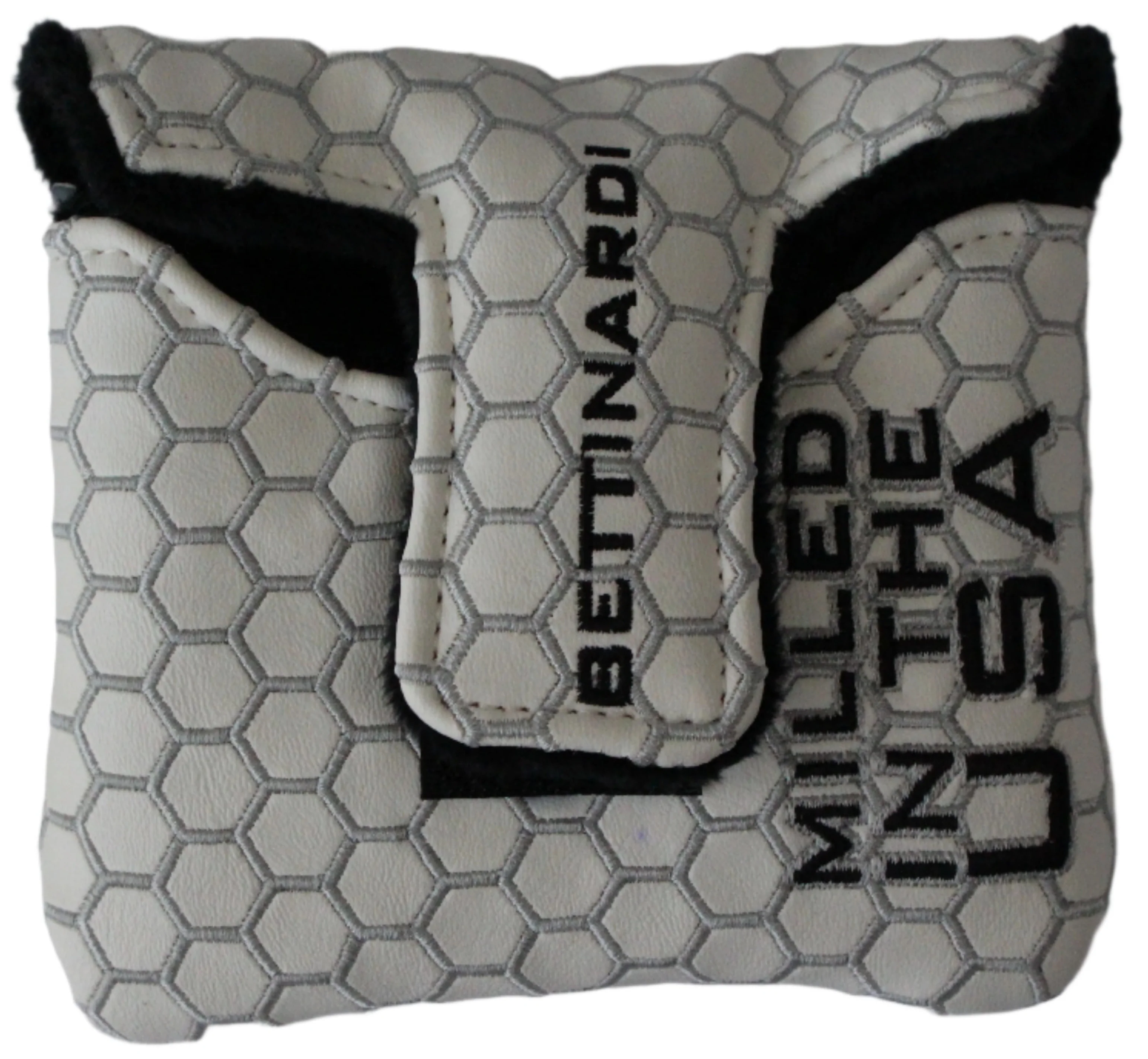 Bettinardi - 2022 Jumbo Hex B Specialty Run Mid-Sqaure Mallet Putter Headcover White/Black - Image 2