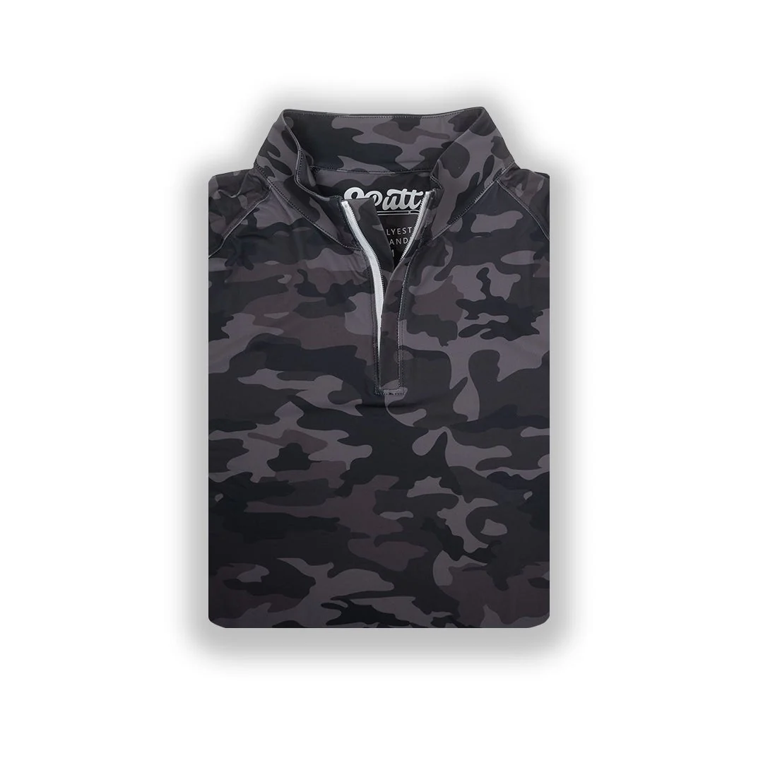 Black Camo Men's Q-Zip - Image 2