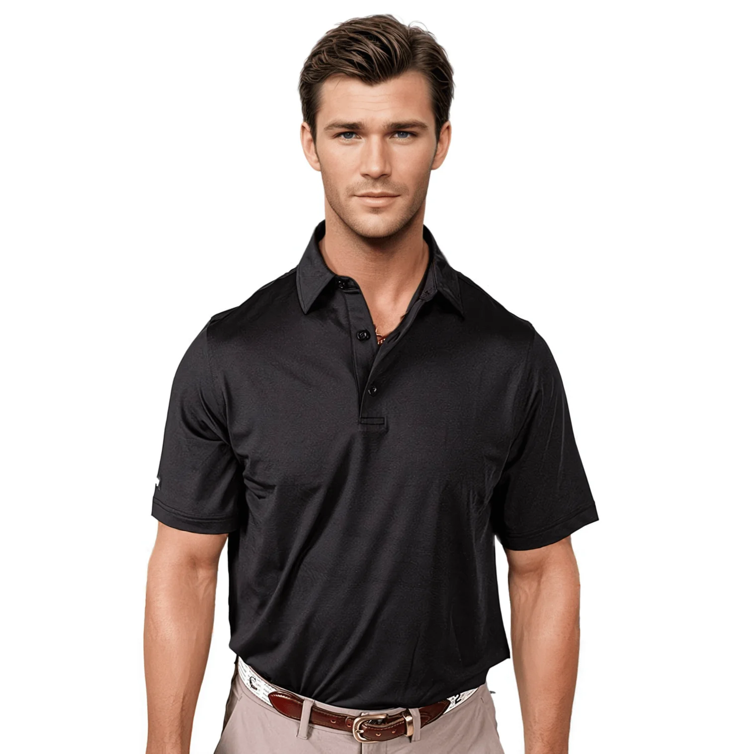 Black Men's Polo - Image 2