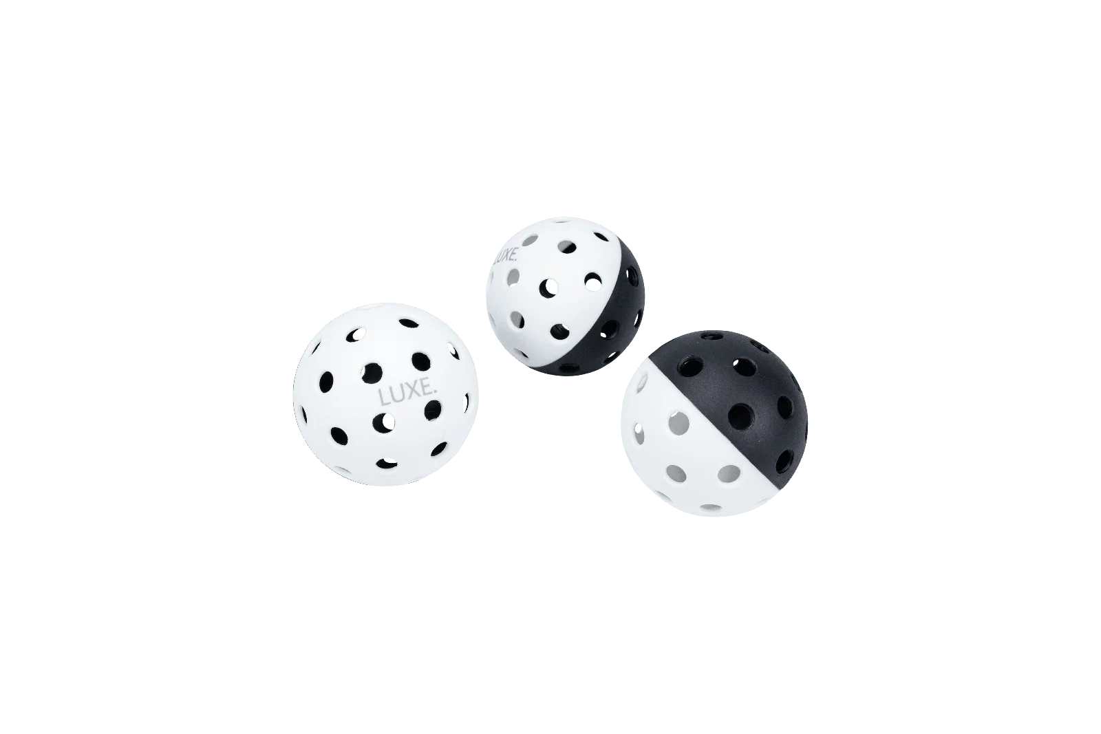 Black & White Pickleballs - Pack of 3