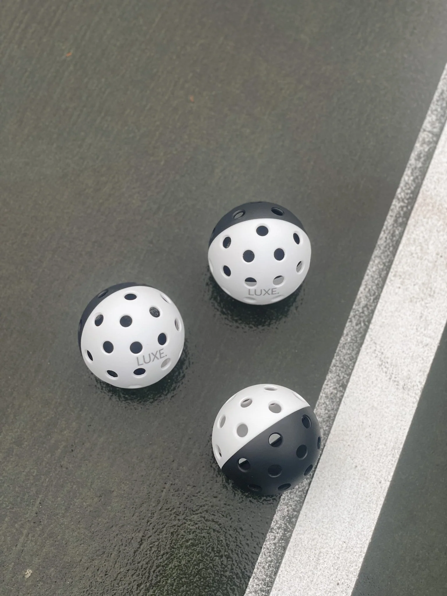 Black & White Pickleballs - Pack of 3 - Image 5