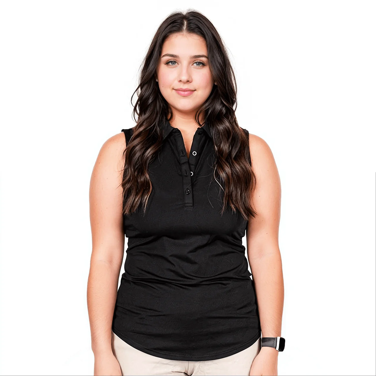 Black Women's (Sleeveless) Polos - Image 2