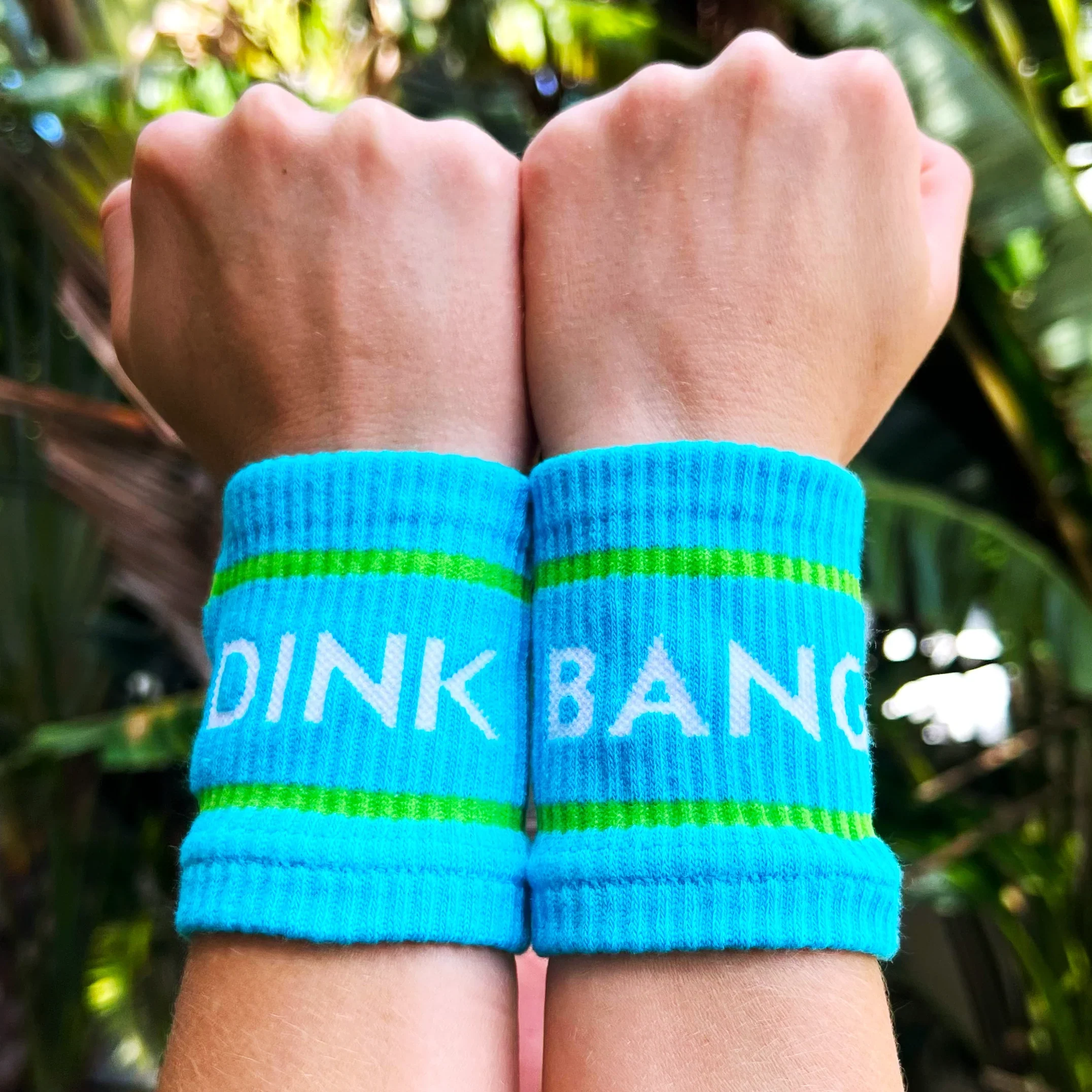 Blue Dink & Bang Pickleball Wristbands - Image 2