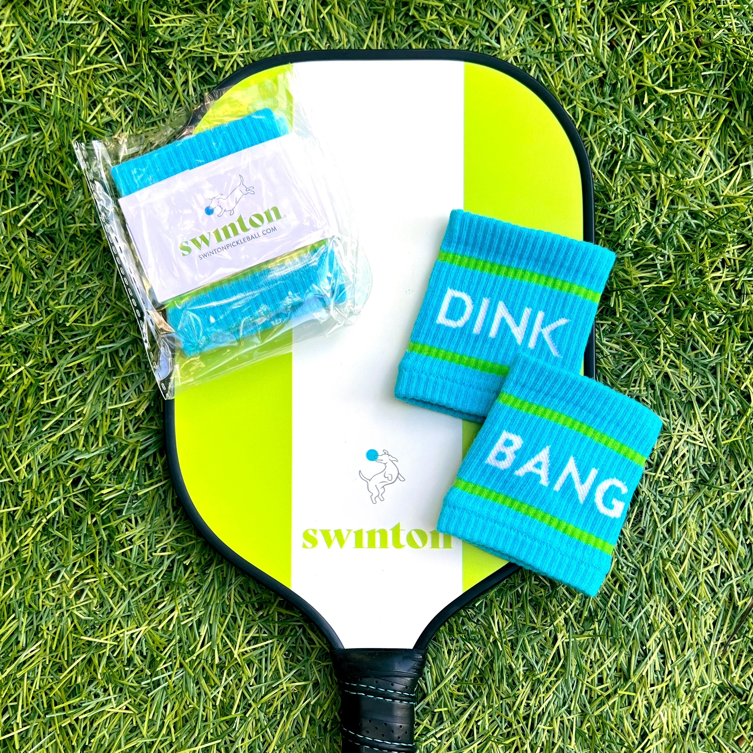 Blue Dink & Bang Pickleball Wristbands - Image 3