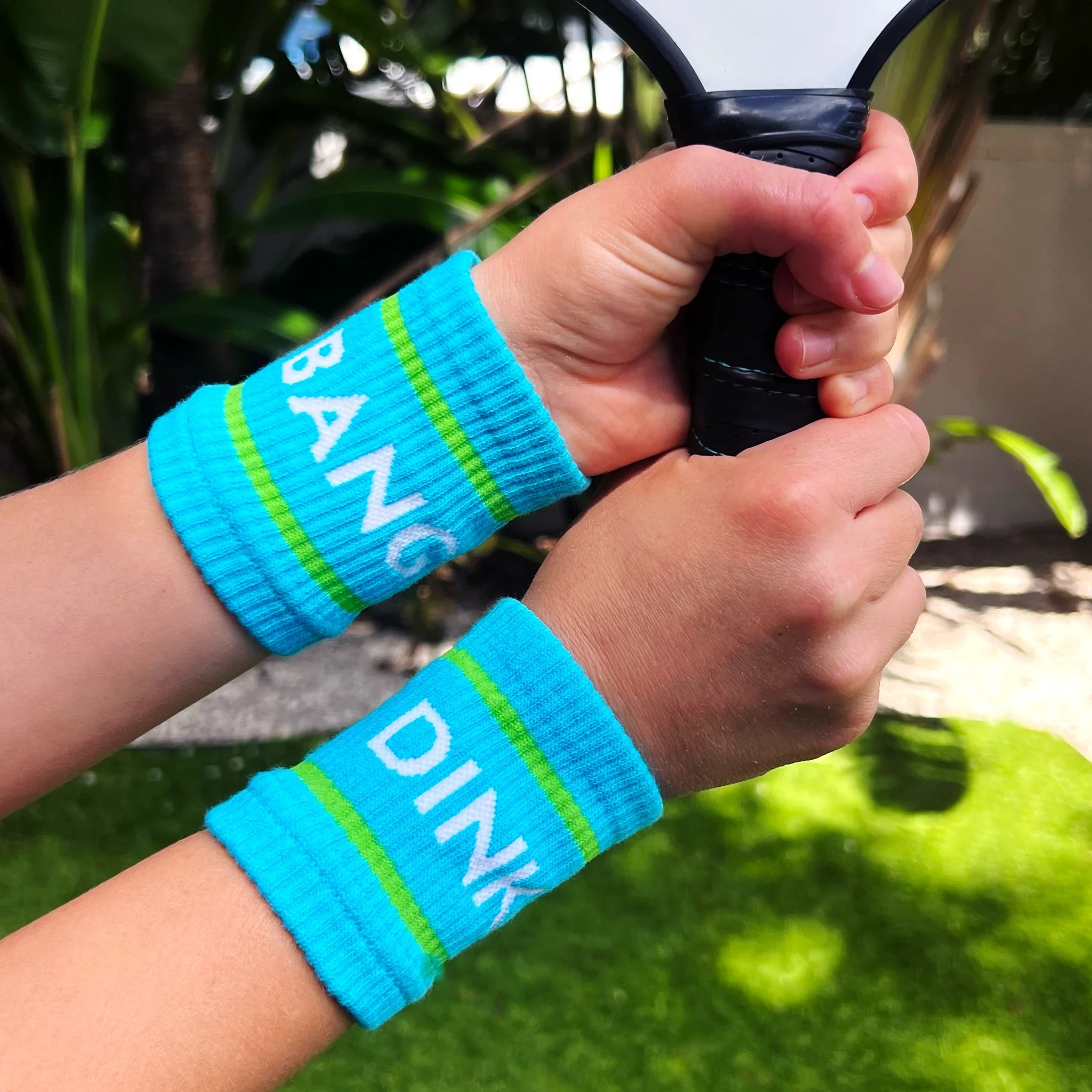 Blue Dink & Bang Pickleball Wristbands - Image 5