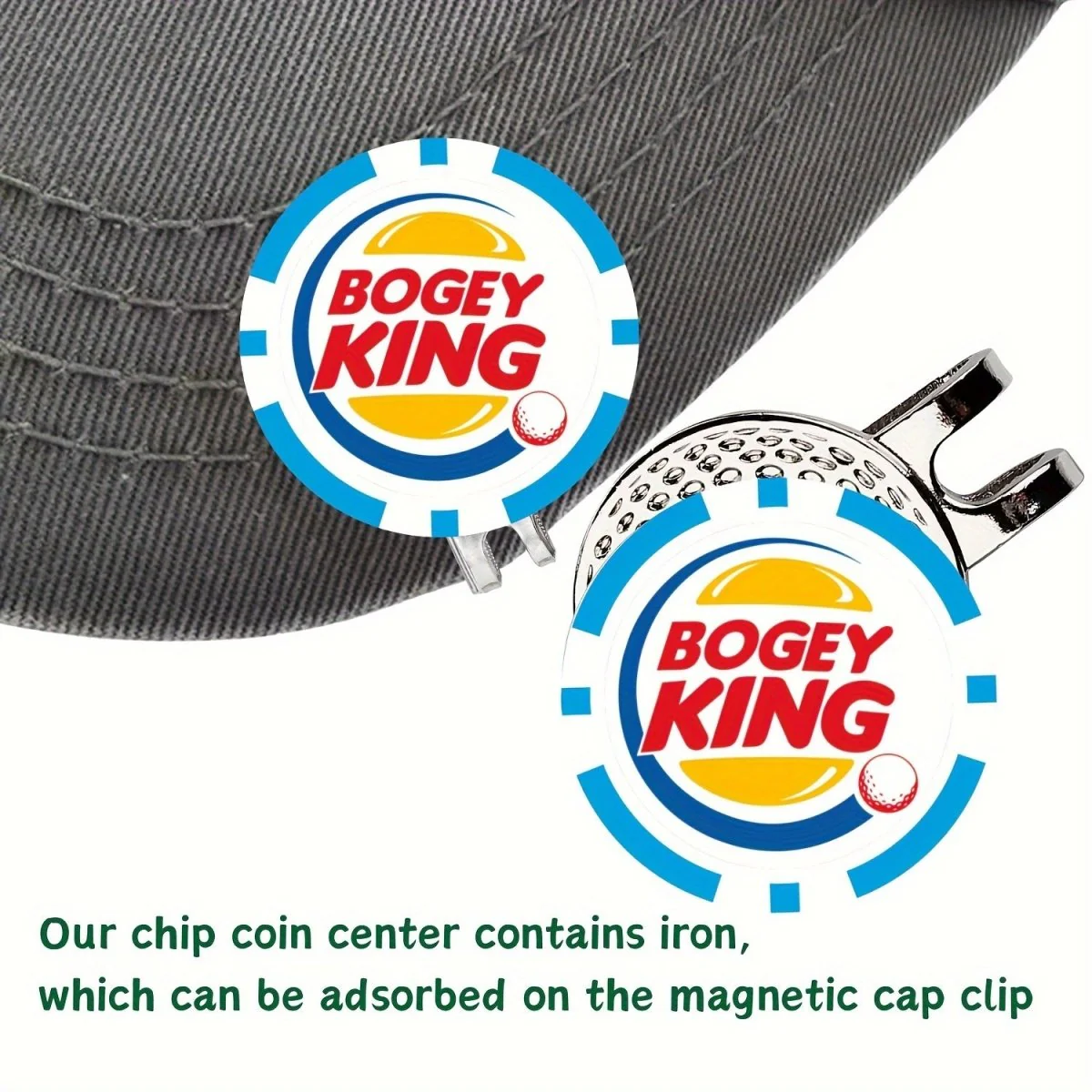 Bogey King Golf Ball Marker - Poker Chip Style - Image 2