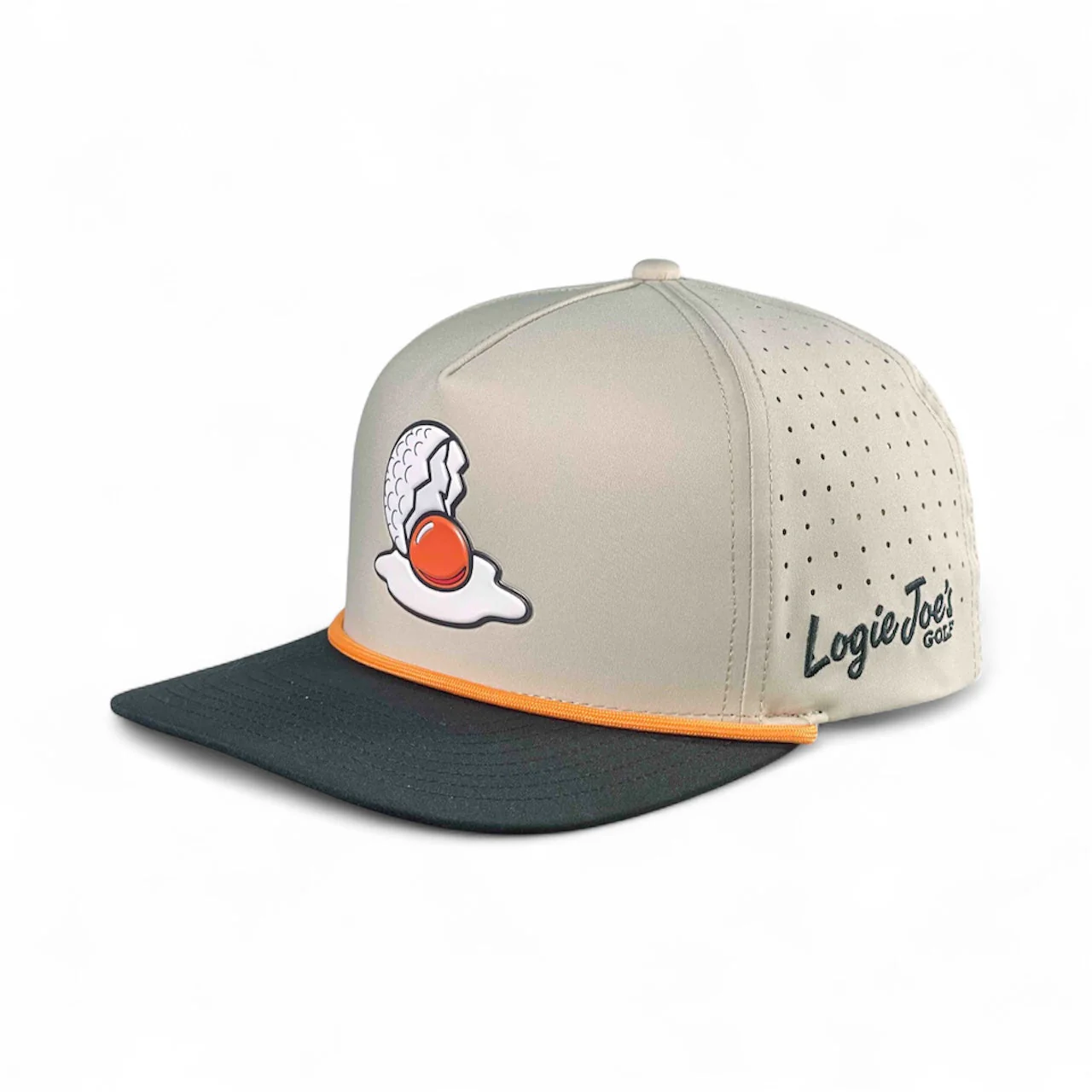 Breakfast Ball Golf Hat | Snapback Cap | Built-in Magnetic Ball Marker Holder + Marker Included | Breakfast Ball | Adjustable | Mulligan Tan - Image 6