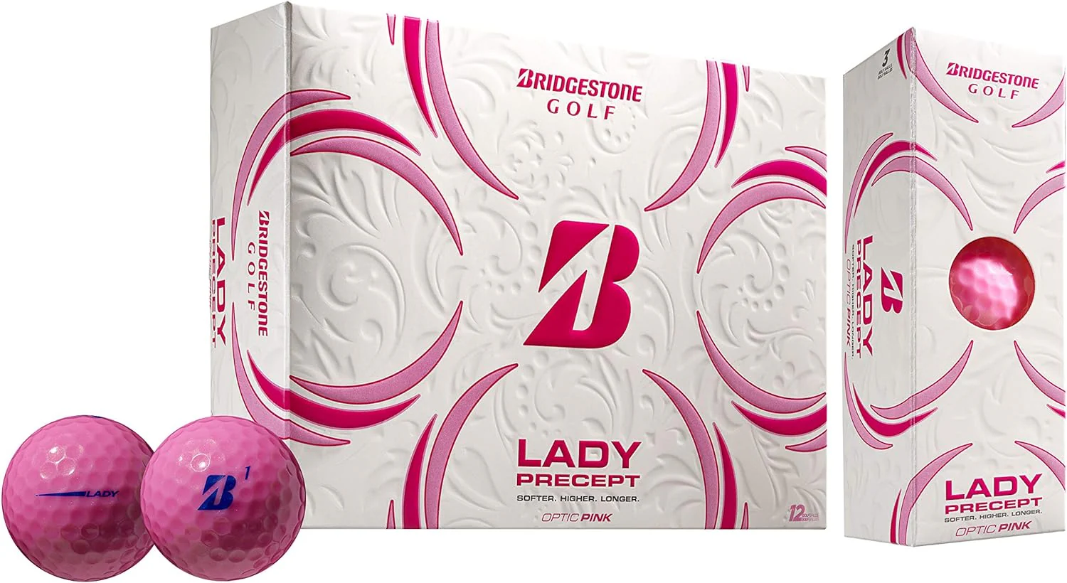 Bridgestone Lady Precept 2021 Optic Pink Golf Balls