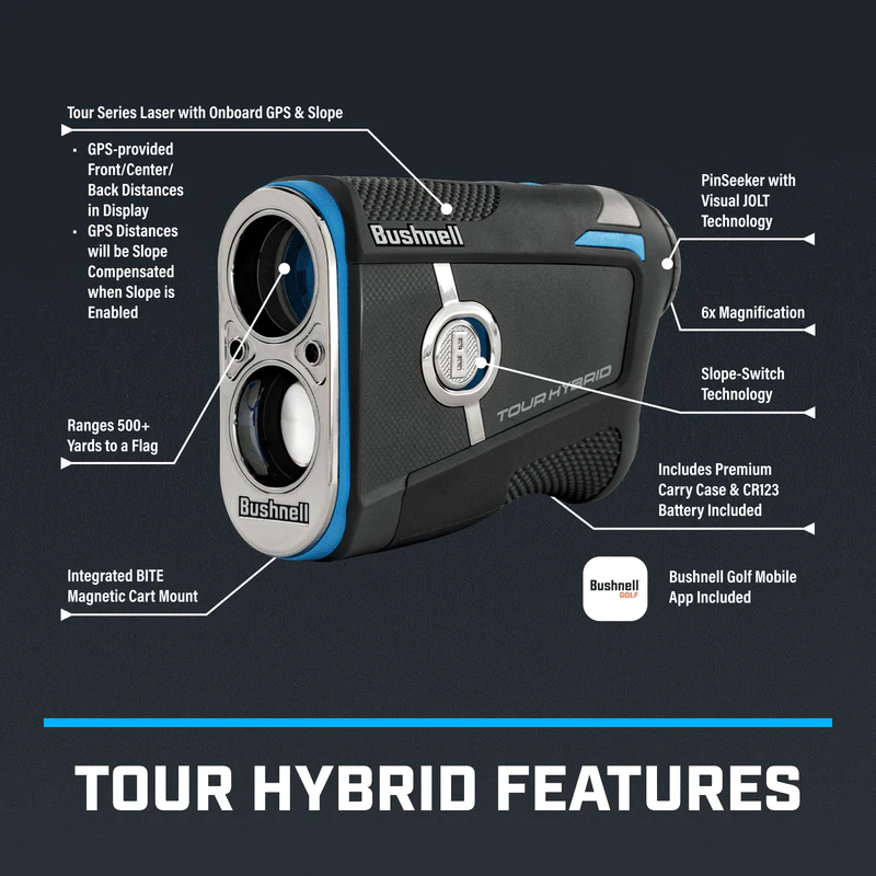 Bushnell - TOUR HYBRID Rangefinder - Grey/Blue/Silver - Image 5