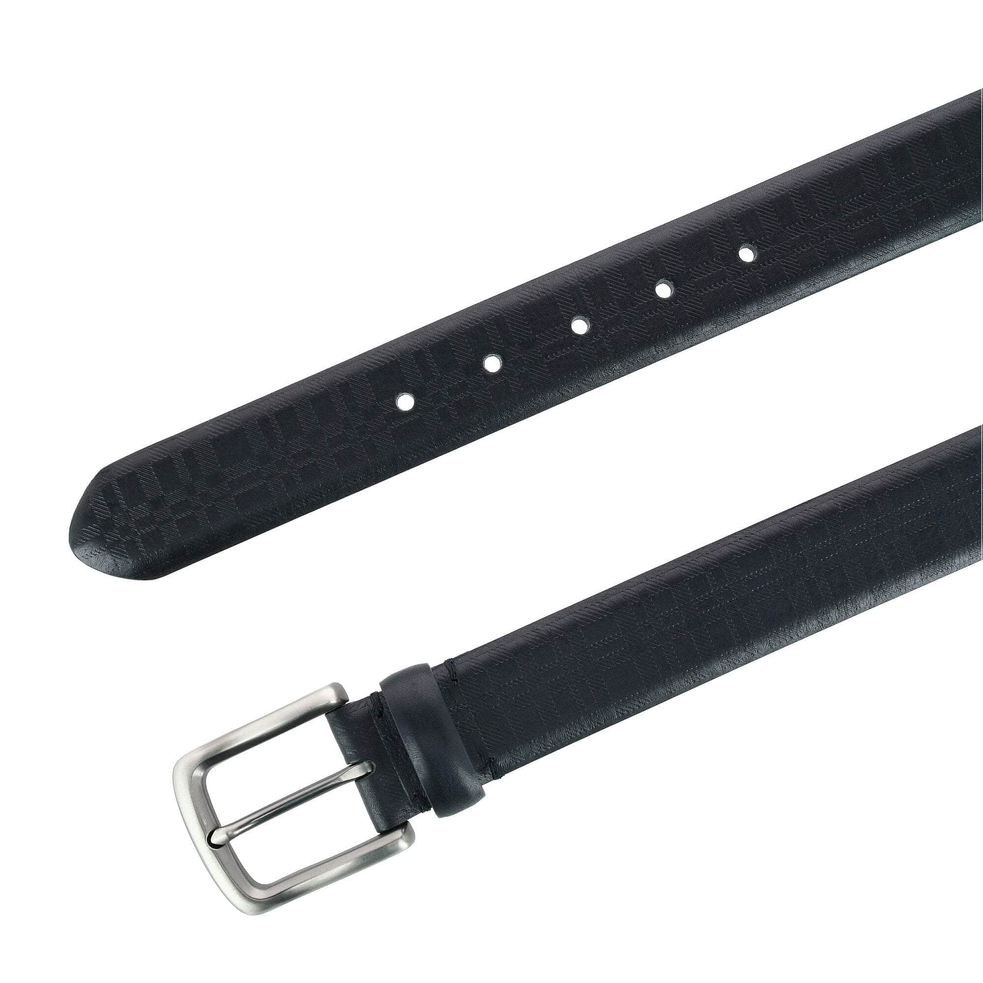 Caelen Plaid Embossed Leather Belt - Image 4