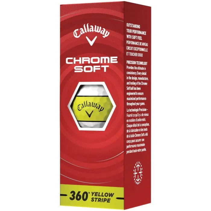 Callaway Chrome Soft 360 Yellow Stripe 2026 Golf Balls - Image 5