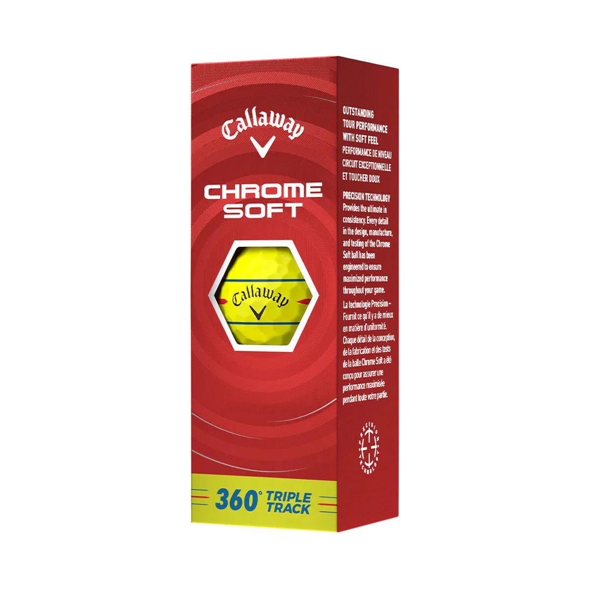 Callaway Chrome Soft Yellow 360 Triple Track 2026 Golf Balls - Image 4