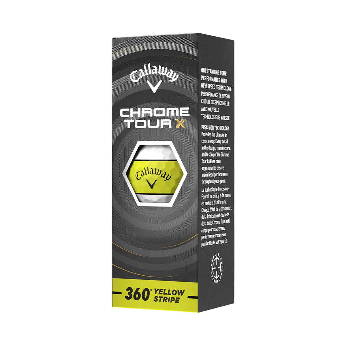 Callaway Chrome Tour X 360 Yellow Stripe 2026 Golf Balls - Image 4