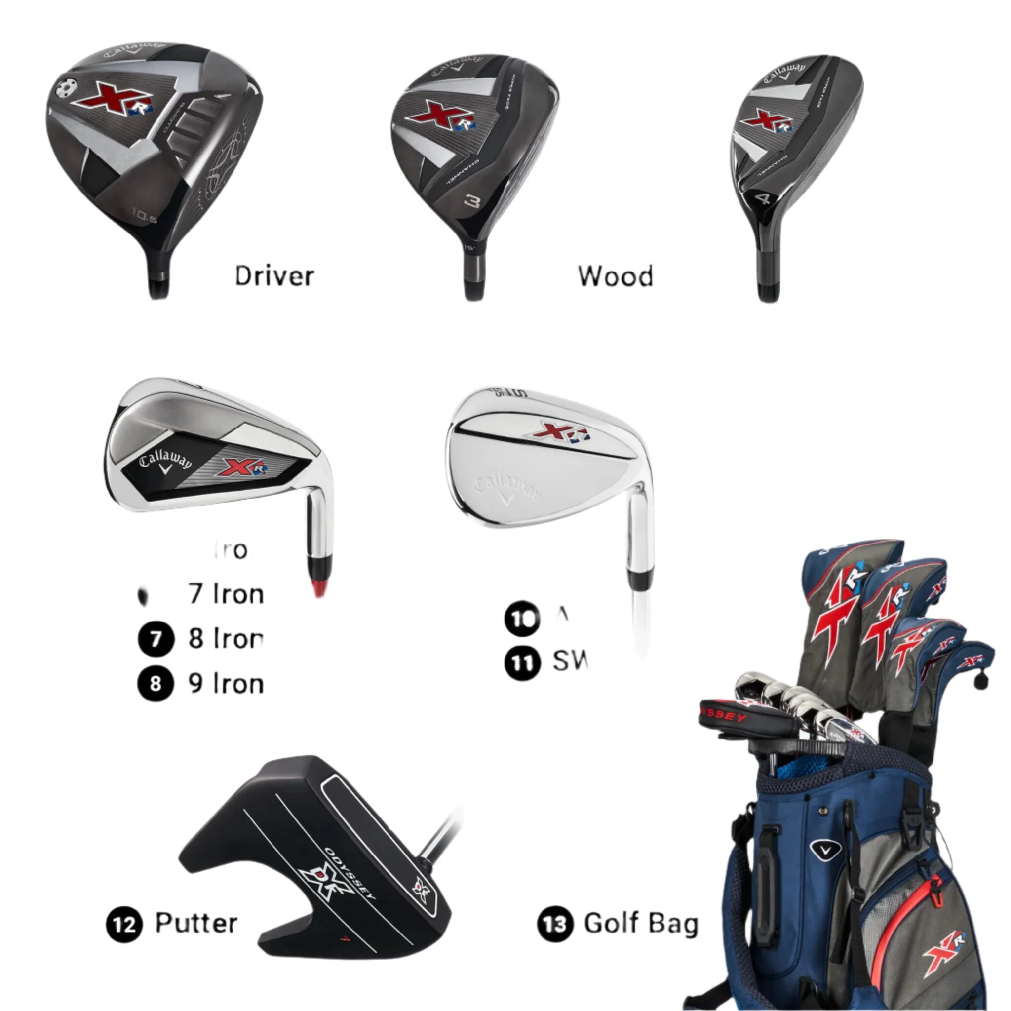 Callaway Men's XR 13-Piece Complete Golf Set - Image 9