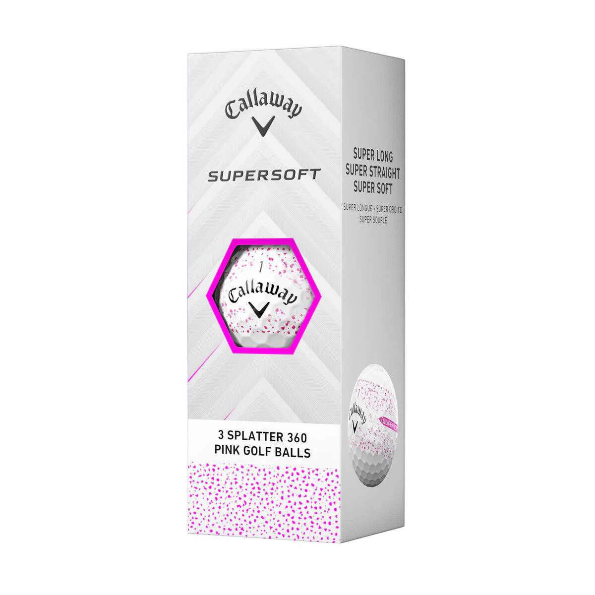 Callaway Supersoft Splatter 360 Pink 2025 Golf Balls - Image 4