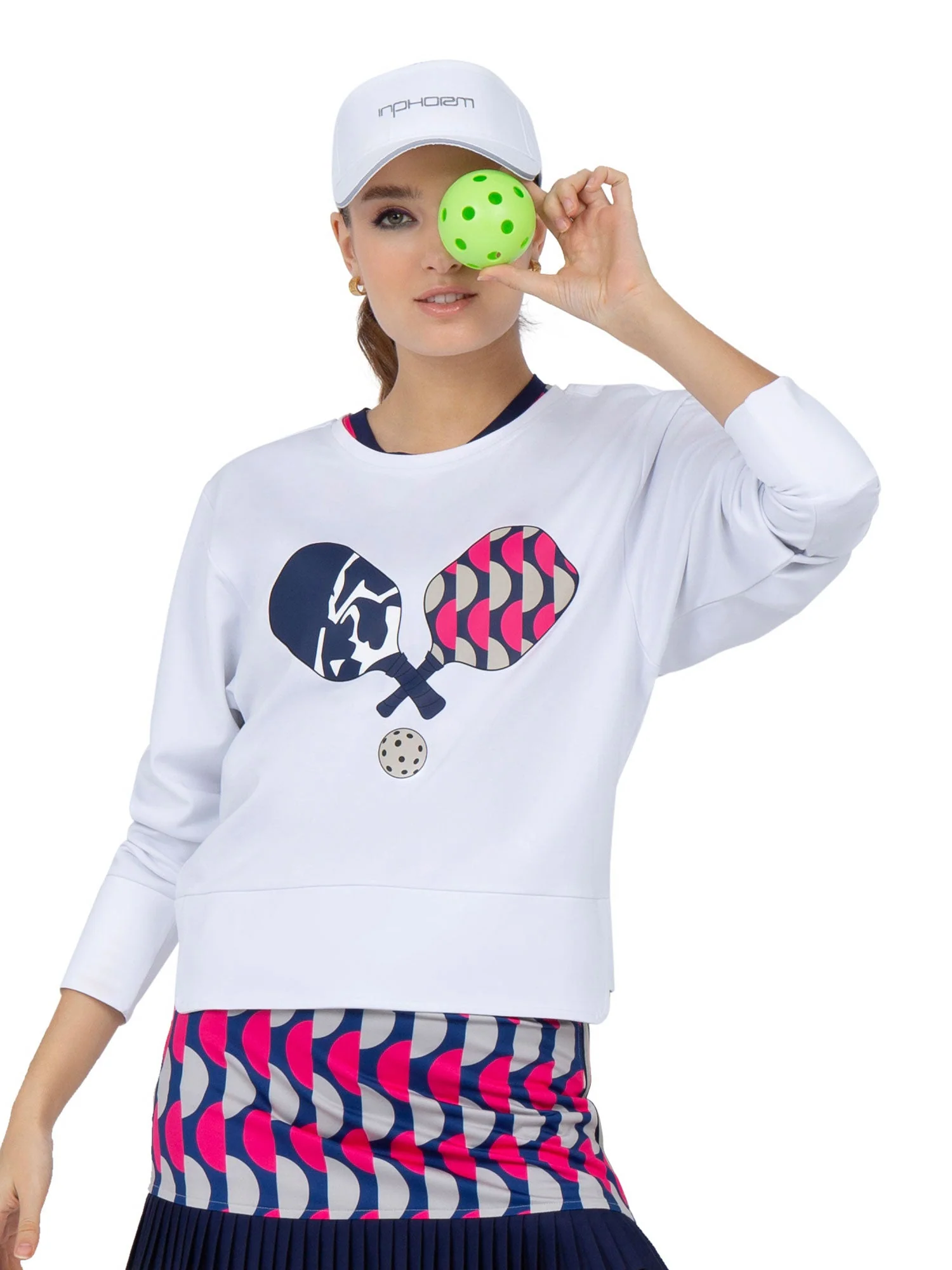 Camila Performance Sweatshirt - Pickleball Print - Image 4