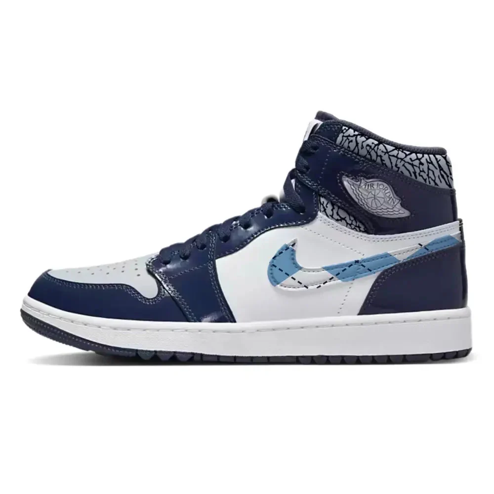 "Carolina" Jordan 1 High Golf Shoes