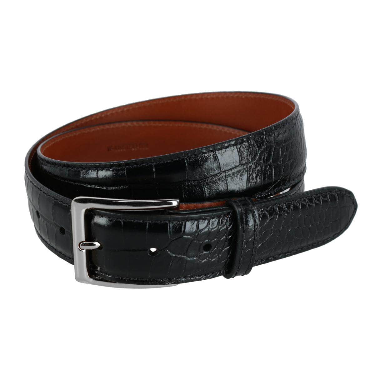 Chance 35mm Mock Mini-African Alligator Embossed Italian Leather Belt - Image 2