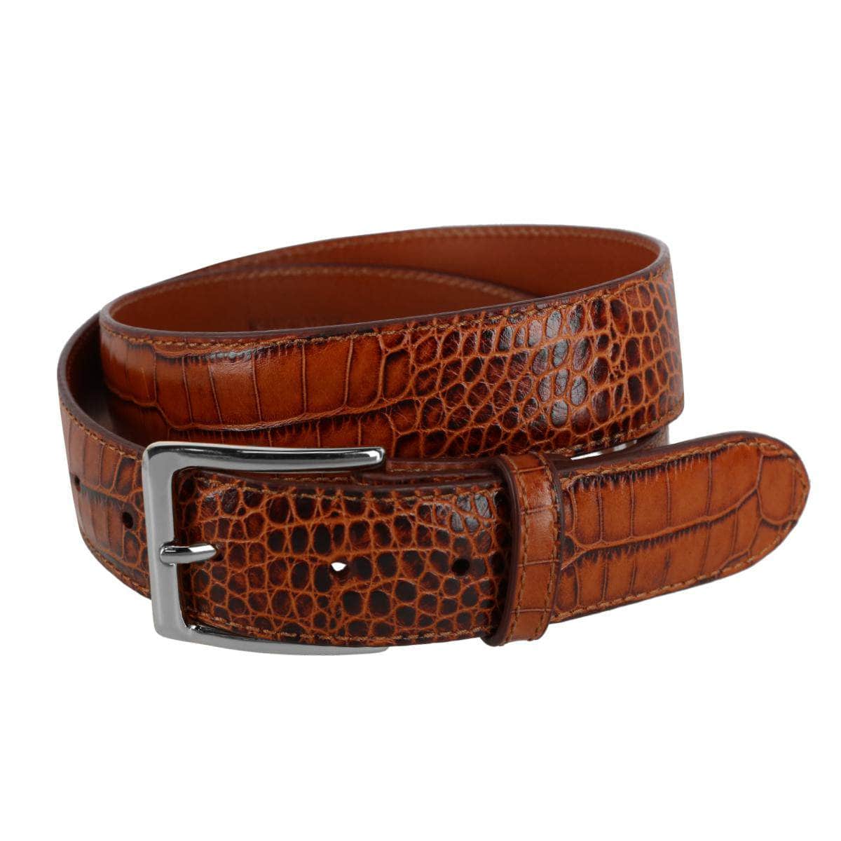Chance 35mm Mock Mini-African Alligator Embossed Italian Leather Belt - Image 3