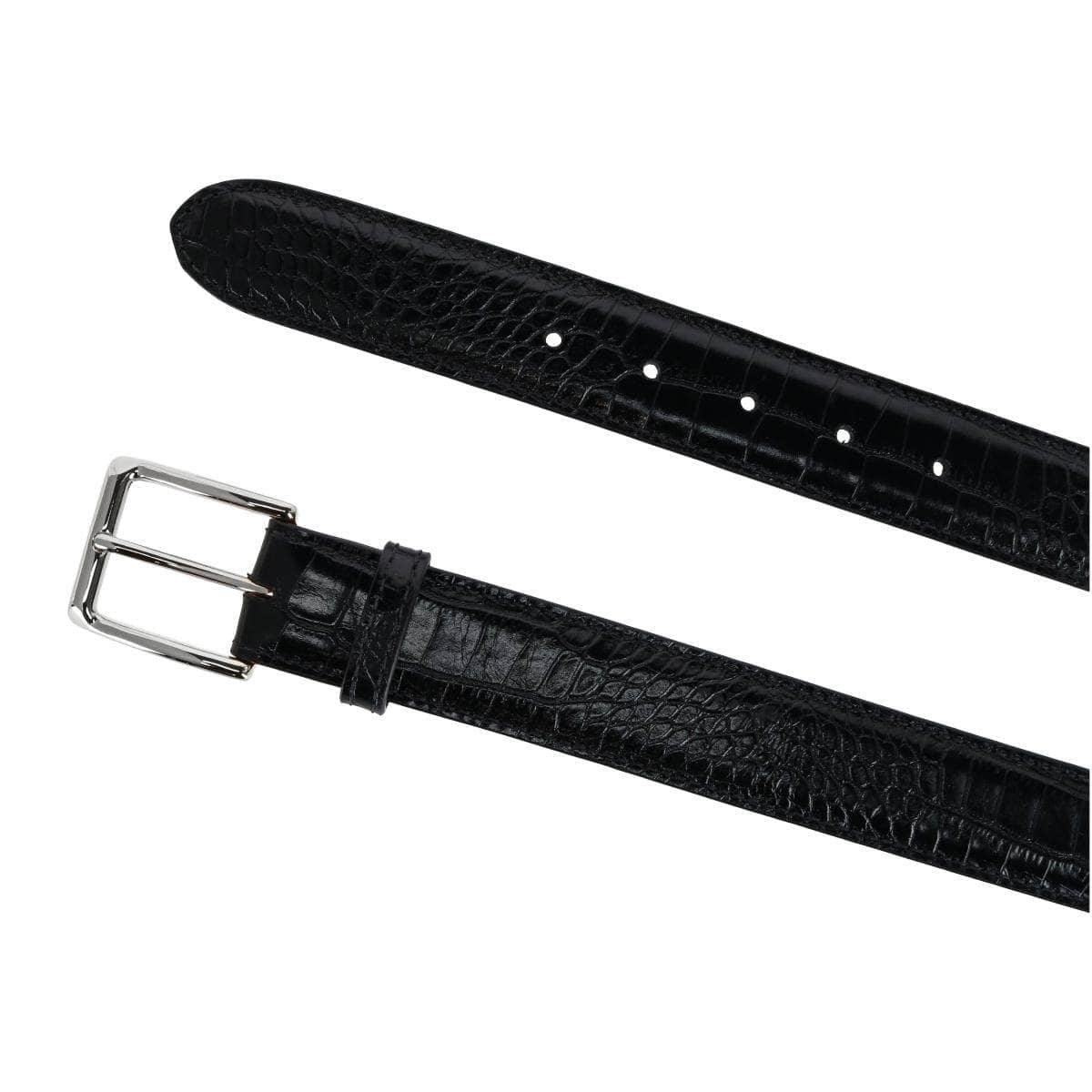 Chance 35mm Mock Mini-African Alligator Embossed Italian Leather Belt - Image 4