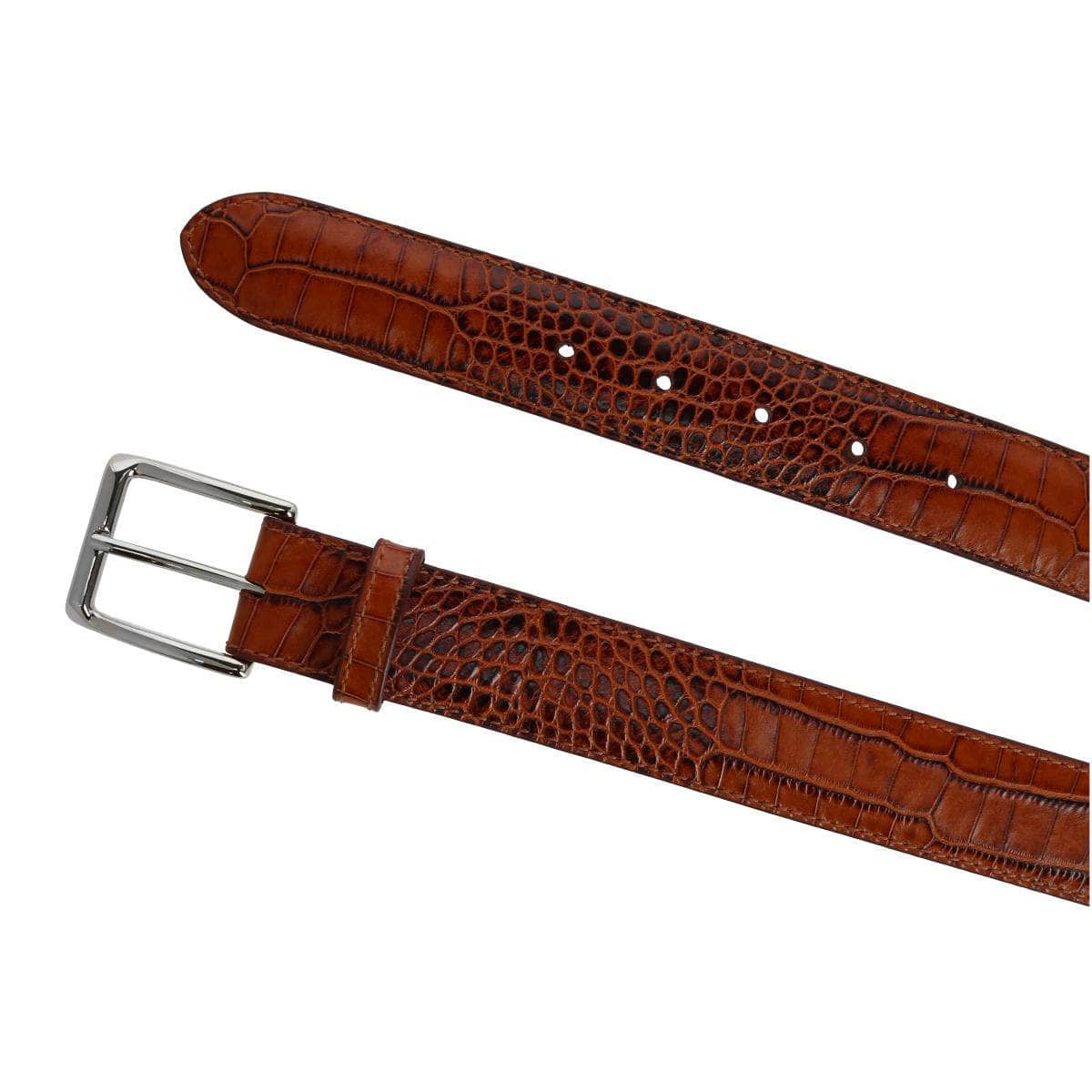 Chance 35mm Mock Mini-African Alligator Embossed Italian Leather Belt - Image 5