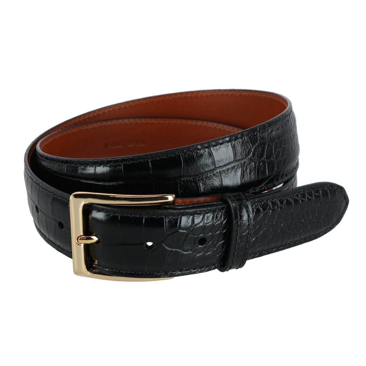 Chance 35mm Mock Mini-African Alligator Embossed Italian Leather Belt - Image 6