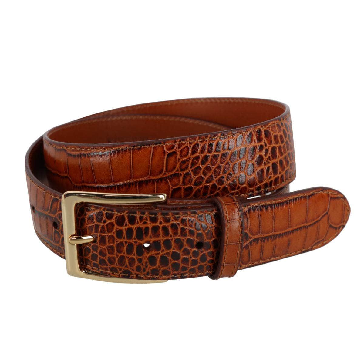 Chance 35mm Mock Mini-African Alligator Embossed Italian Leather Belt - Image 7