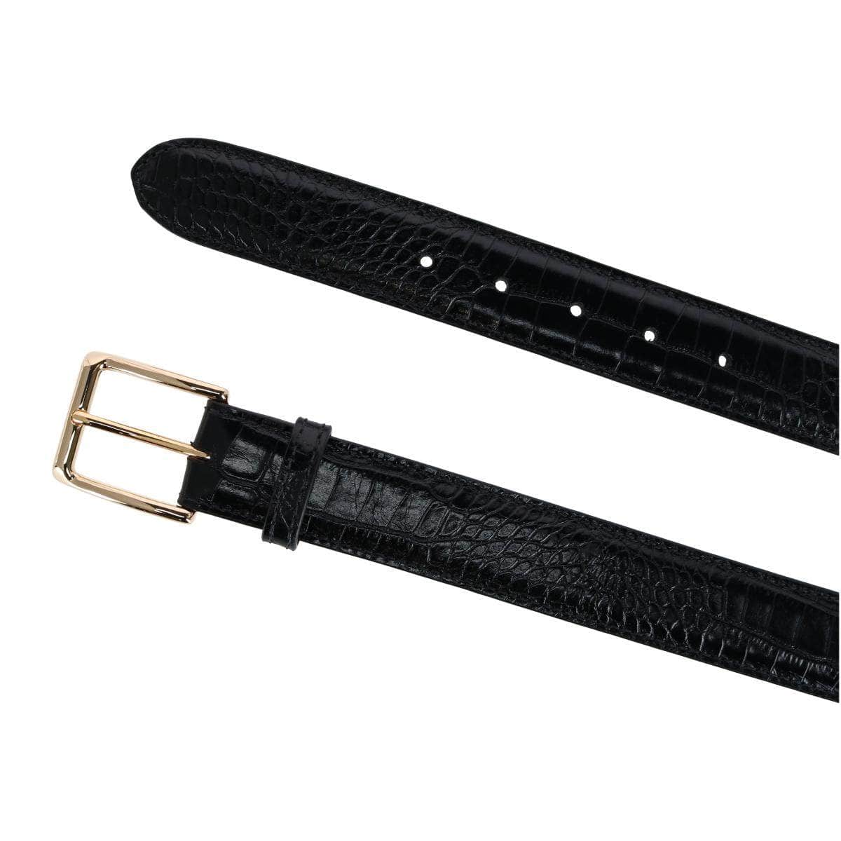 Chance 35mm Mock Mini-African Alligator Embossed Italian Leather Belt - Image 8