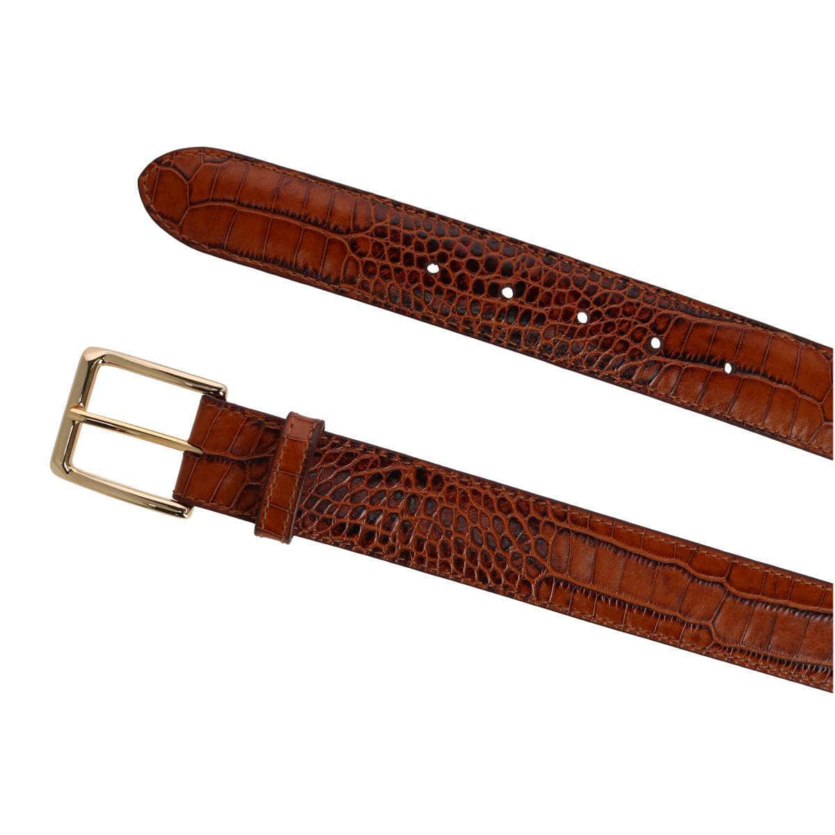 Chance 35mm Mock Mini-African Alligator Embossed Italian Leather Belt - Image 9