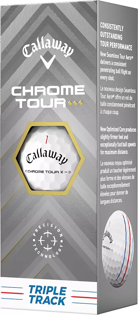 Callaway Chrome Tour Triple Diamond Triple Track White 2025 Golf Balls - Image 5