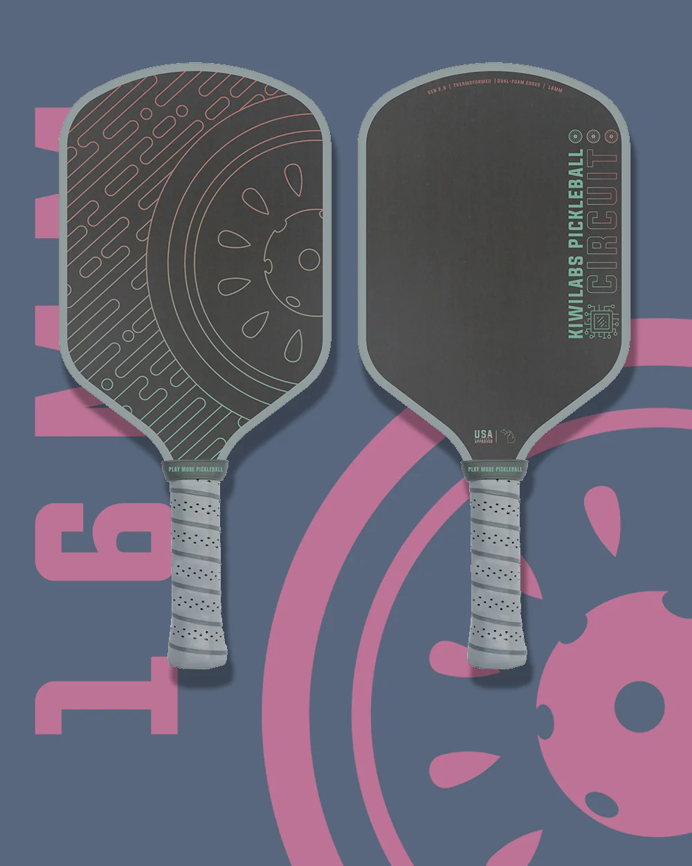 Circuit Dual-Foam Pickleball Paddle From KiwiLabs Pickleball | t700 Thermoformed Carbon Fiber - Image 9