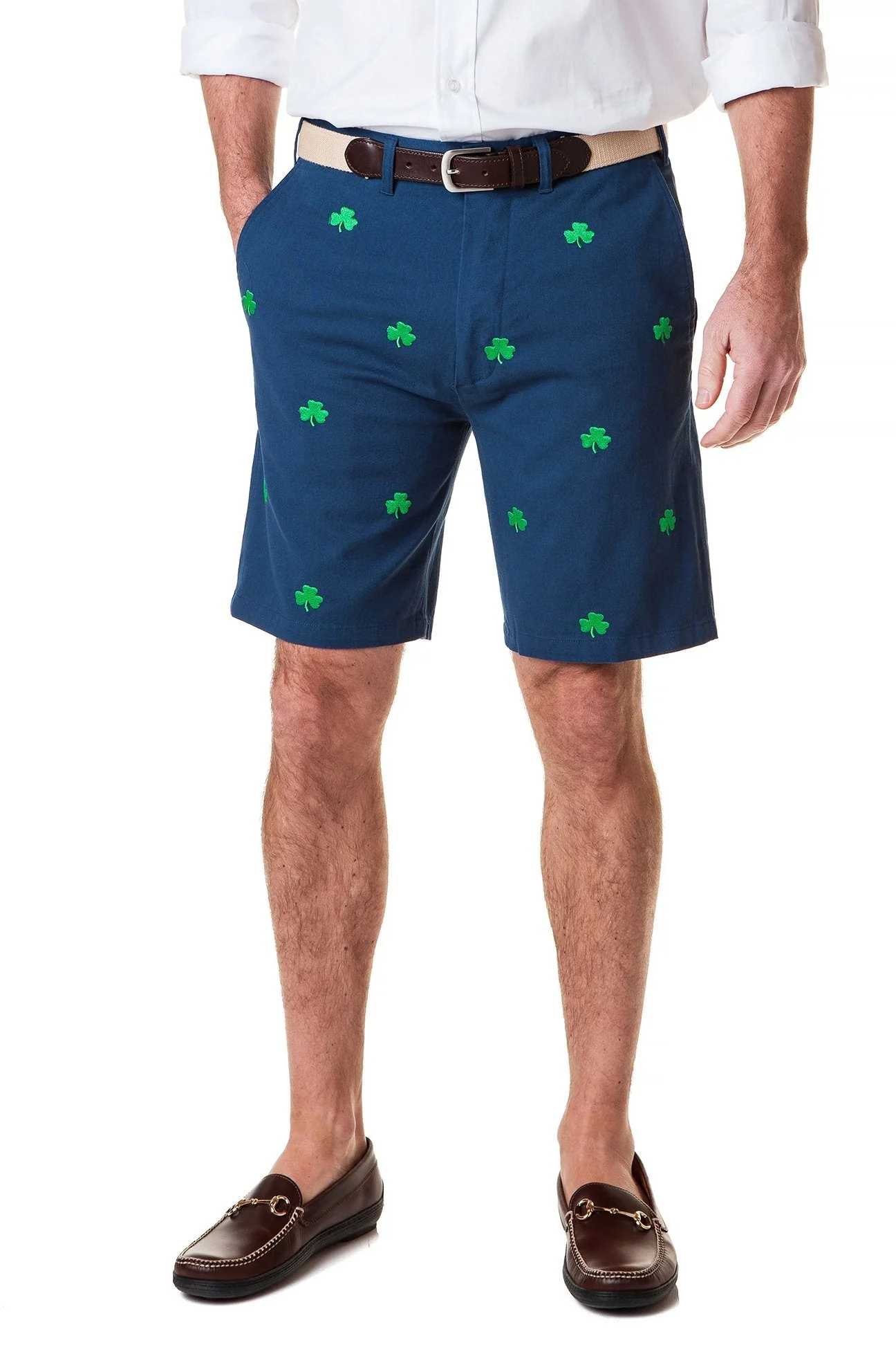 Cisco Short Stretch Twill Nantucket Navy With Shamrock - Image 3