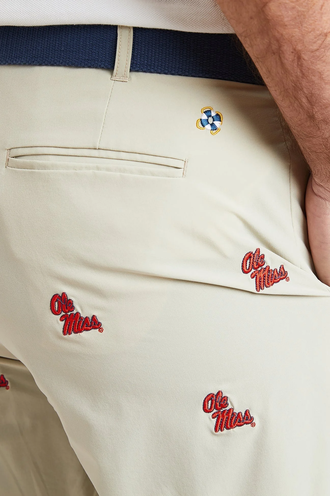Collegiate ACKformance Short Khaki with Ole Miss - Image 2