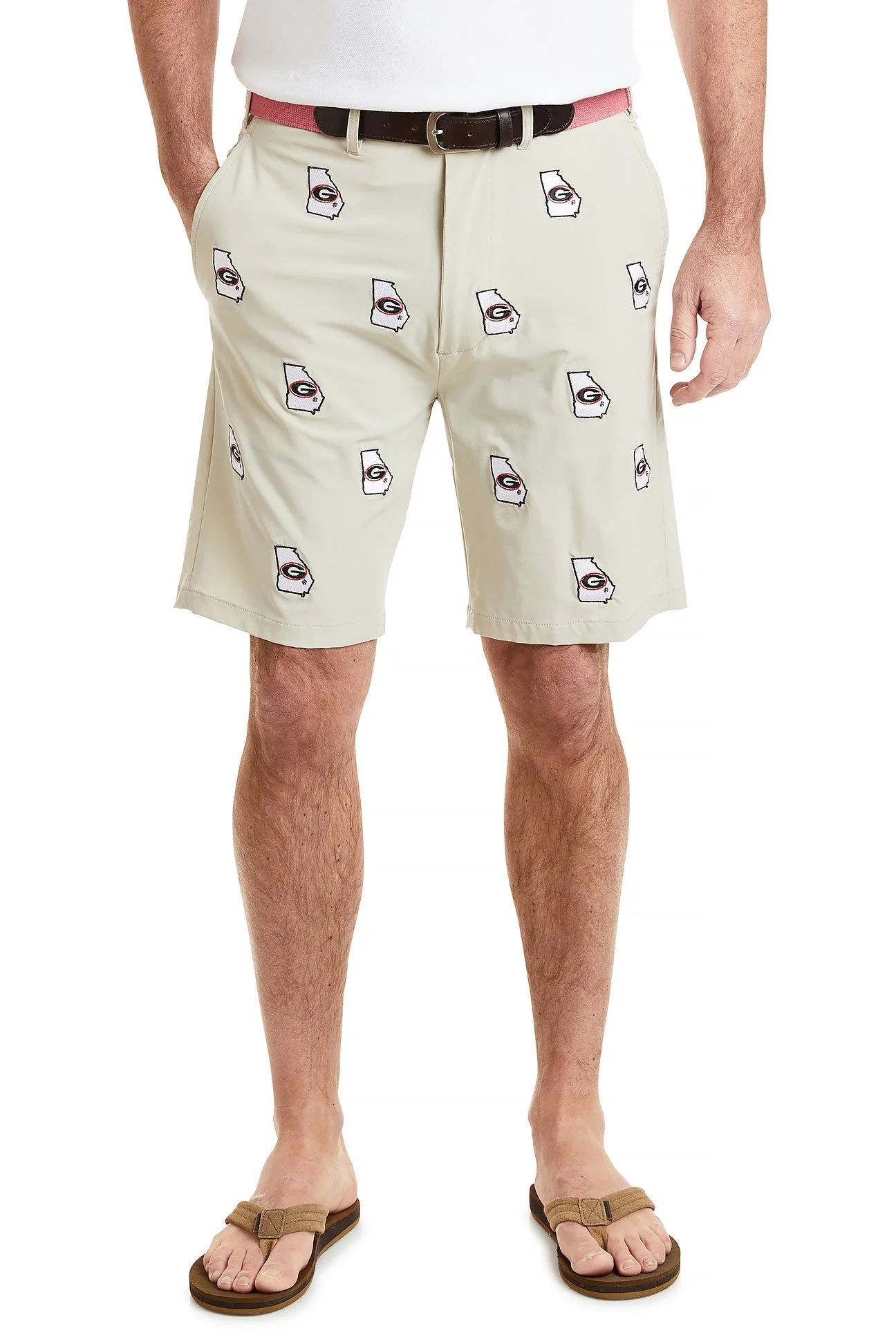 Collegiate ACKformance Short Khaki with University of Georgia UGA - Image 3