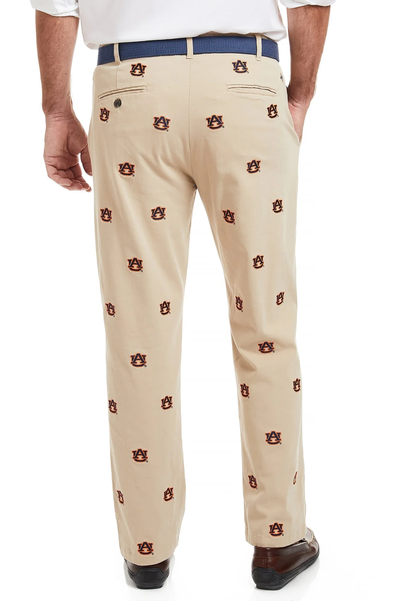 Collegiate Stretch Twill Pant Khaki with Auburn - Image 4