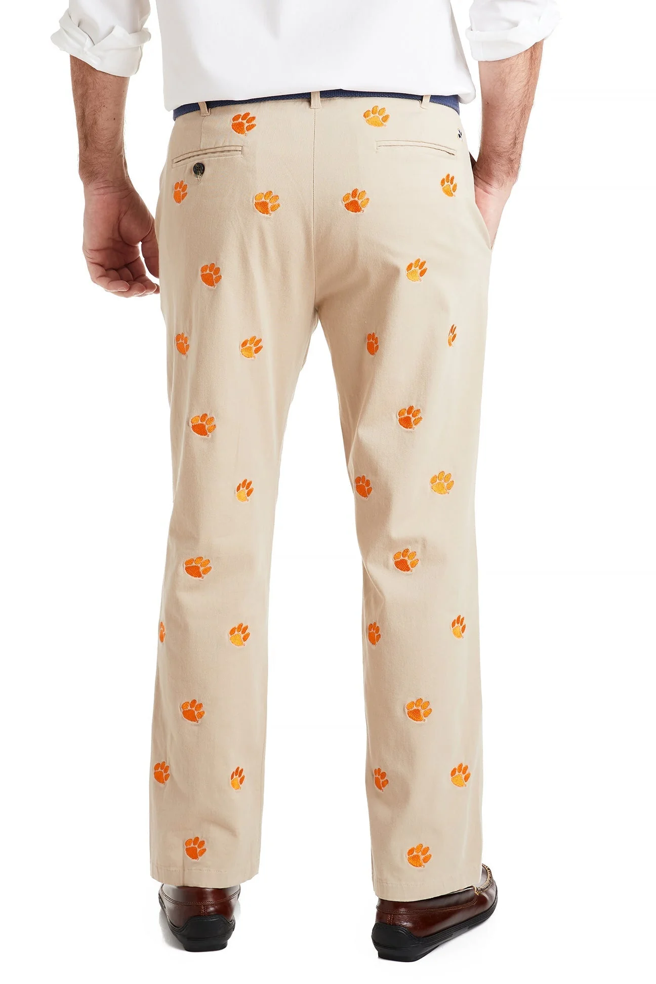 Collegiate Stretch Twill Pant Khaki with Clemson - Image 5