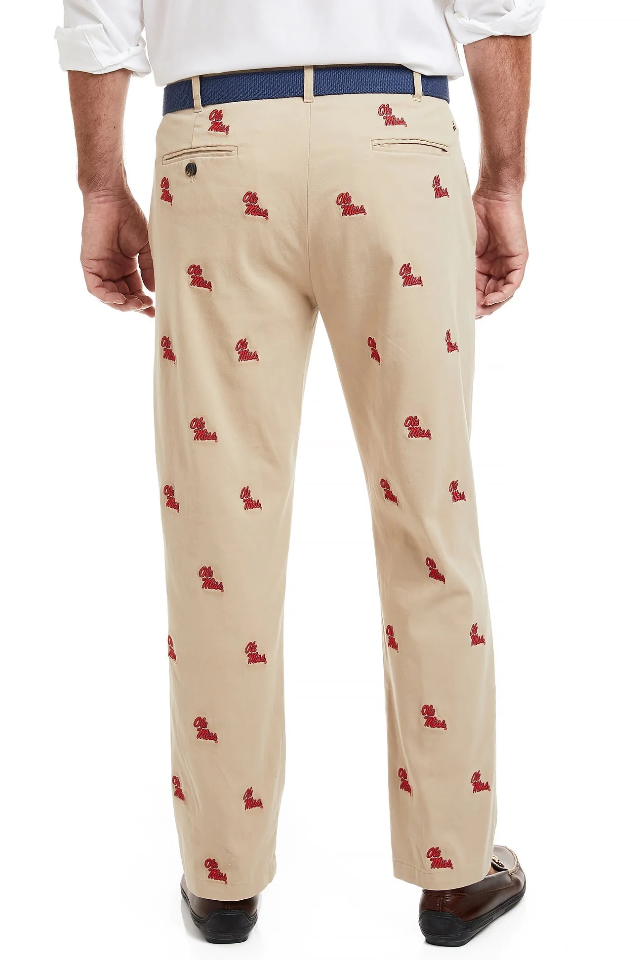 Collegiate Stretch Twill Pant Khaki with Ole Miss - Image 4